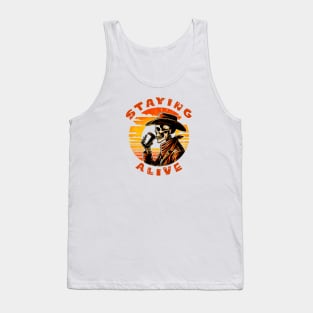 Staying Alive Coffee T-Shirt Tank Top